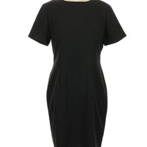 Lord & Taylor Black Midi Sheath Dress – Size Large